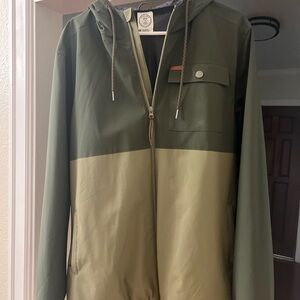 Olive Two-Tone Men's Windbreaker